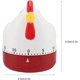 thumbnail image 3 of Temporizador de Pollo, Reloj Despertador Mecánico de Cocina, Diseño Encantador de Gallina, Material ABS, Temporizador para Decoración del Hogar, 3 of 5
