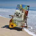 thumbnail image 4 of PHYHOO  Vintage Cat Paint Beach Towel for Adults Kids Microfiber Lightweight Swimming Pool Towels Quick Dry Absorbent Sand Free Large Oversized Bath Towel 30x60in, 4 of 8