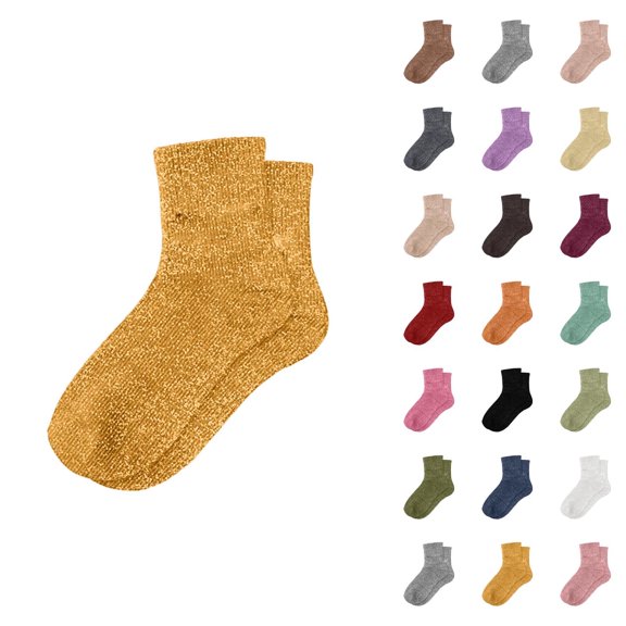 Glitter Sparkle Slouch Socks for Women 2026 Casual Fashion Comfortable Stretch Cute Mid Calf Socks