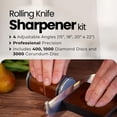thumbnail image 3 of Rolling Knife Sharpener Kit with Magnetic Holder – Manual Sharpeners for Kitchen Knives,  & Corundum Discs, 15 ° -22 °   Angles, 3 of 8