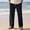 Black, variant on BVnarty Men's Linen Look Zipper Pocket Straight Leg Pants Solid Color Casual Business Breathable Office Streetwear Bottoms Khaki XXL