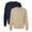 Khaki+Washed Black 2 Pack, variant on BELLA + CANVAS Unisex Heavyweight Garment-Dyed Long Sleeve Crewneck T-Shirts (Black , M)