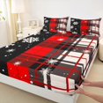 thumbnail image 3 of Manfei White Snowflake Twin 3-Piece Sheet Set, 3 of 7