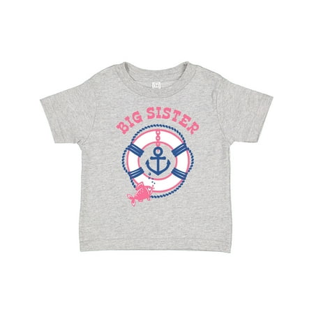 

Inktastic Nautical Big Sister Gift Toddler Toddler Girl T-Shirt