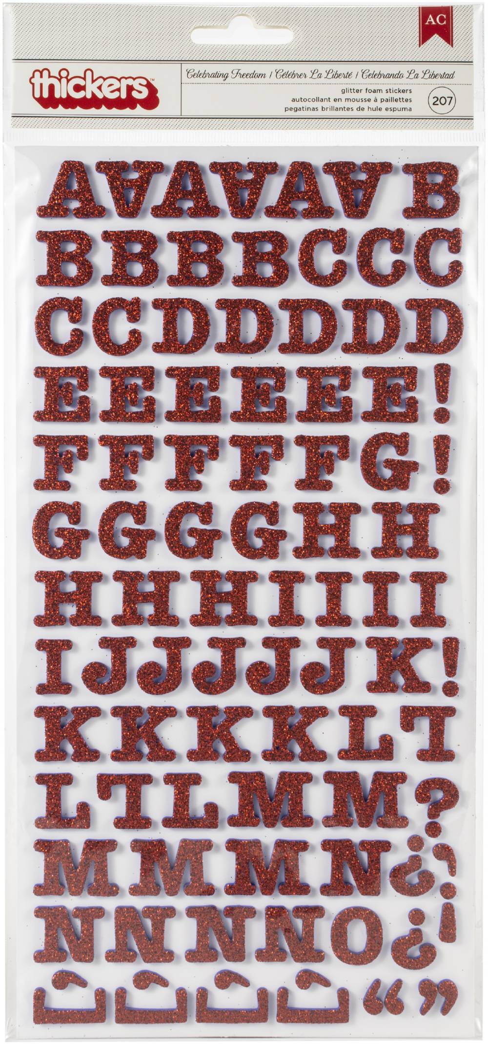 American Crafts Foam Alphabet StickersCelebrating Freedom, 207/Pkg