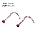 thumbnail image 1 of Clous de Nez, Accessoire de Décoration de Mode, Ornement de Corps Chic, Bijou de Perçage en Acier Inoxydable pour Femme, Ornements de Dressing à Vis Rouges, 1 of 7