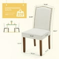 thumbnail image 4 of EDX Dining Chairs Set of 6, Parsons Chairs with Nailhead Trim and Wood Legs, 4 of 7