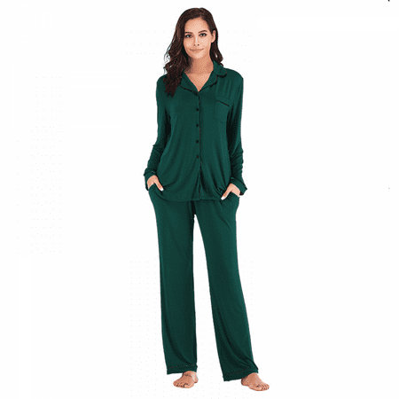 

BESTSPR Women Comfortable Modal Suit Home Long-Sleeved Long Pants Pajamas S-2XL