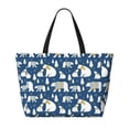 thumbnail image 2 of Honeii cute winter bear for Tote Bag with Adjustable Strap,Beach Bag, Waterproof Sandproof Beach Tote Bag, Large Capacity Foldable Beach Bags, 2 of 7