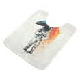 thumbnail image 7 of Yayeee Bath Rug for Bathroom Floor Non Slip Contour Fluffy Soft Absorbent Mat, 20"x24", White Astronaut, 7 of 7