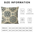 thumbnail image 5 of COMIO Teal Dahlia Throw Pillow Covers Rustic Geometric Flower Decorative Square Pillow Cases Beige Tan Gray Floral Cushion Covers Farmhouse Home Decor For Sofa Bedroom Couch Outdoor White, 5 of 5