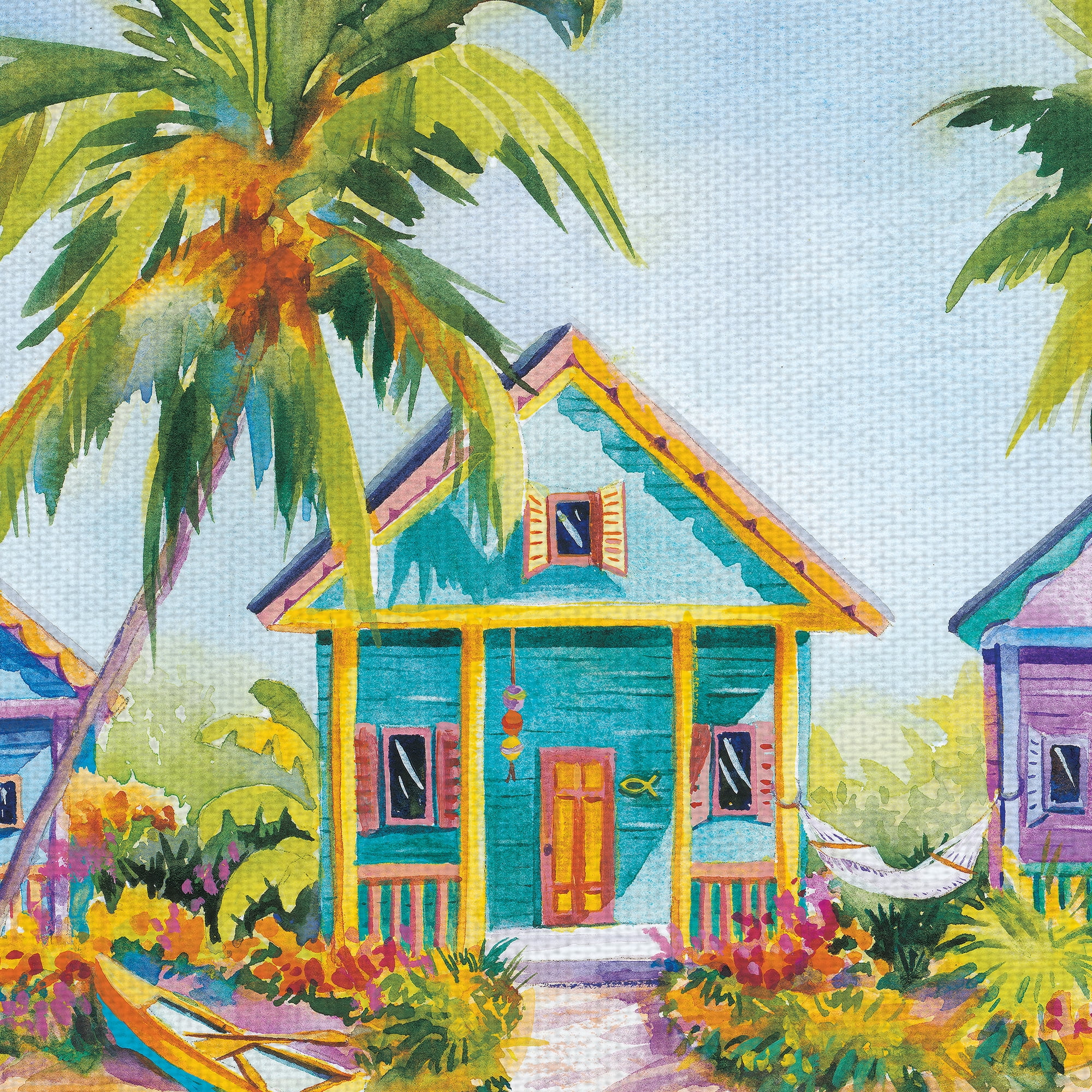 Masterpiece Art Gallery Island Charm Beach House By Kathleen Denis Canvas Art Print 16" x 20"