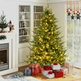 thumbnail image 4 of Topbuy 7FT Artificial Christmas Tree Pre-lit Xmas Tree with 380 Warm White LED Lights 8 Lighting Modes 1130 PE & PVC Branch Tips, 4 of 10