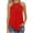 Red, variant on Women's Casual Lace-Up Round Neck Tank Top Sleeveless Hollow Out Summer Blouse