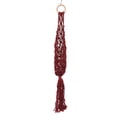 thumbnail image 3 of Hanging Fruit Hammock Wall Mount Handmade Portable Rope Net Storage Basket for Kitchen Wine Red, 3 of 14