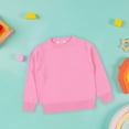 thumbnail image 3 of Toddler Girls Knit Pullover Top Solid Color Basic Sweater Kids Crewneck Casual Sweaters, 3 of 7