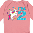 thumbnail image 4 of Inktastic I'm Two Unicorn Second Birthday Boys or Girls Long Sleeve Baby Bodysuit, 4 of 5