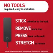 Command Bath Hook, Medium, Matte Black, 2 Hooks 4 Strips per Pack, Bathroom Organization