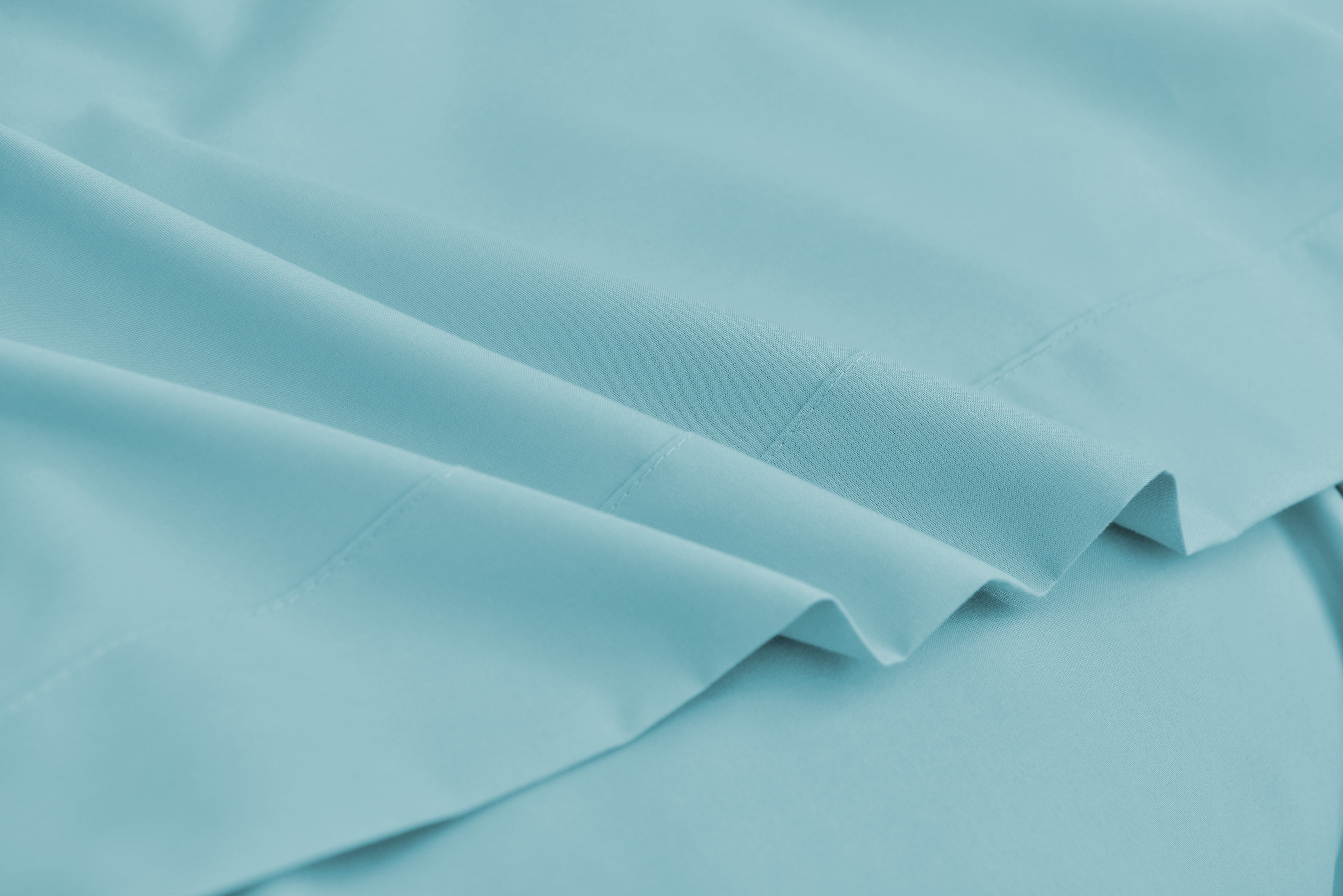 7 Piece Rayon Made From Bamboo Sheet Set by OKAO, Split Aqua Sheets - Silky Soft- Wrinkle Free- Deep Pockets- Softer and Stronger Than Cotton - 2 Fitted Sheet, 1 Flat, 4 Pillowcases Split King, Aqua