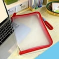 thumbnail image 1 of Yeciiwht File Organizer Transparent Storage Bag Student A4 Book File Bag Classification Homework Storage Bag Transparent Paper Storage Bag, 1 of 4