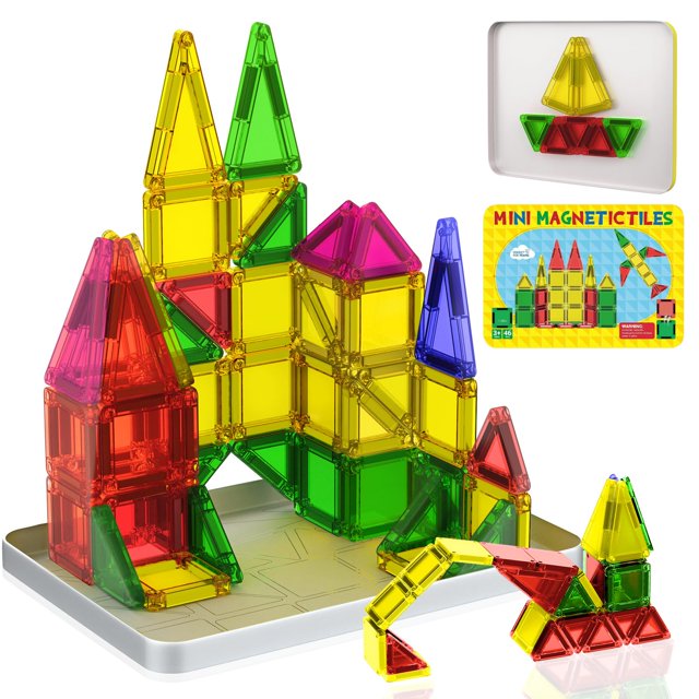 Azulejos magnéticos Anyeve Travel Mini, 46 unidades con funda para niños mayores de 3 años