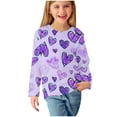 thumbnail image 2 of ZOYOEN Girls Long Sleeve T Shirts- Casual Crewneck Fashion Kids Graphic Tops Multicolor Size 13-14, 2 of 5