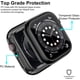 thumbnail image 3 of Hard PC Case with Tempered Glass Screen Protector Compatible with Apple Watch Series 6 SE Series 5 Series 4 44mm (Black/Silver), 3 of 5
