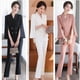 thumbnail image 1 of Traje pequeño fino de primavera y verano, traje profesional, personalidad, temperamento de moda, traje ajustado con cordones para mujer, 1 of 5