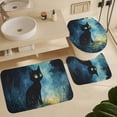 thumbnail image 5 of Cute Cat Print Shower Curtain Bathroom Set, 4-Piece Decorative Set with 72" x 72" Shower Curtain, Toilet Cover Mat, U-Shaped Mat, Non-Slip Floor Mat, 12 Hooks Included, 5 of 7