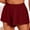 Wine, variant on GERsome Sweat Shorts for Women Casual Ruffle Workout Shorts Elastic Waist Lounge Athletic Shorts Solid Color Summer Loose Beach Vacation Shorts