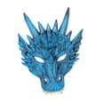 thumbnail image 2 of Máscara facial Yinane Máscara de dragón Disfraz de Halloween Cubierta de cabeza de dragón Azul, 2 of 8