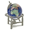 Alexander Kalifano GNT80AS-CB 3 in. Gemstone Globe with Antique Silver Nautical 3-Leg Stand - Caribbean Blue