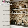 thumbnail image 4 of S4sassy Removable Contemporary Beige Wall Decor, Autumn Bloom Contact Paper for Walls, Cabinets, and Dresser, Self Adhesive Vinyl Wallpaper Roll, Waterproof Contact Paper for Walls - 25"x240" inch, 4 of 8