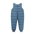 thumbnail image 2 of BULLPIANO Baby Boys Girls Winter Down Snow Pants Overalls Snowsuit, 6M-4T Toddler Kids Warm Lightweight Down Jumpsuit Zipper Snow Bib Pants, 2 of 8