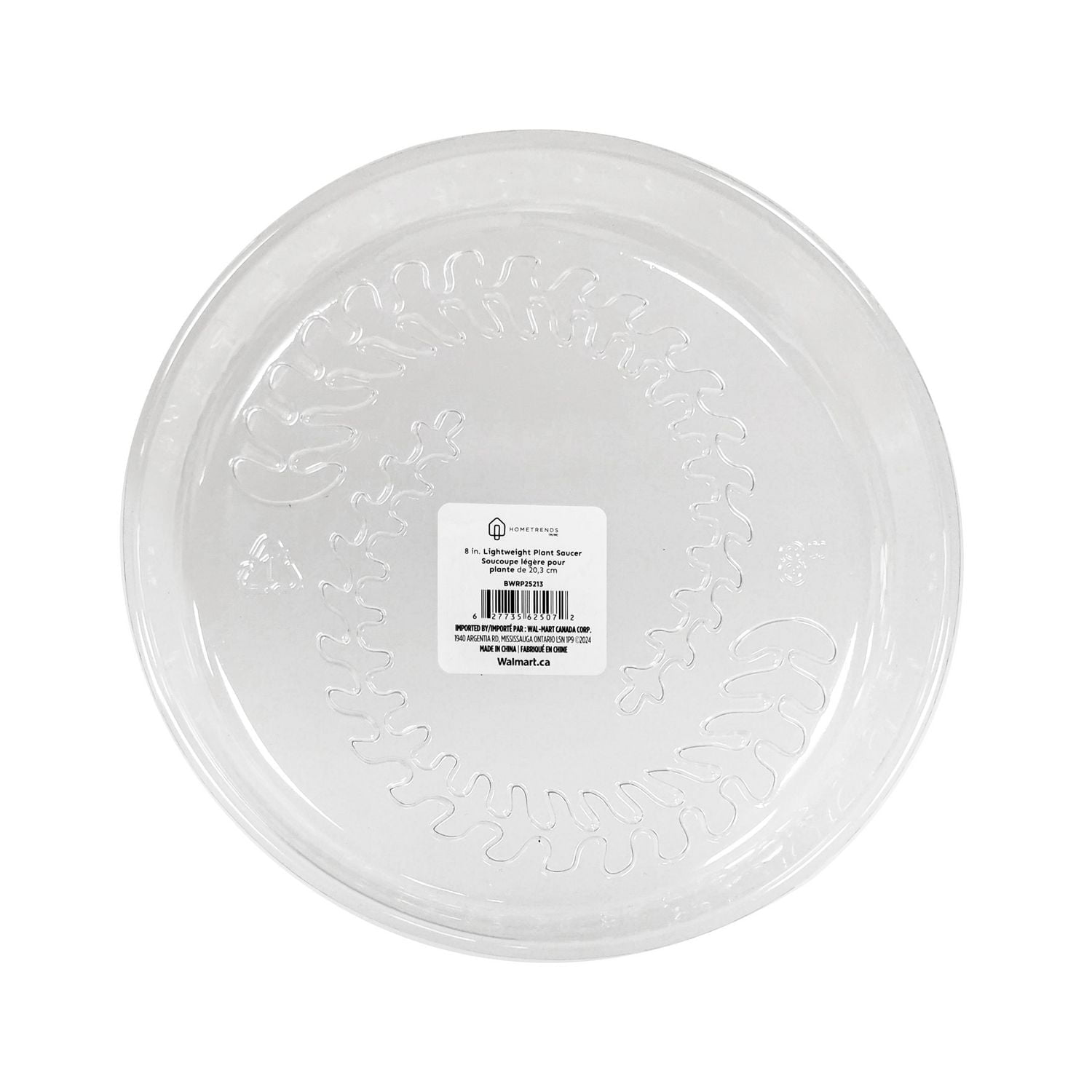Hometrends Lightweight 6''/ 8''/ 10''/ 12''Clear Plant Saucer-Single Piece-Round Tray-Strong Plastic Plant saucers-Perfect for Use Indoor & Outdoor, Sturdy & Durable Round Plastic Plant Saucers