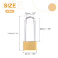 thumbnail image 2 of Uxcell Solid Brass Padlock with Keys, 4 Pcs 7/16" Wide Body 1.4 Inch Long Shackle Waterproof Rustproof Keyed Locks for Storage Unit Sheds Garages Fence Gym Locker, 2 of 7