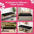thumbnail image 2 of Millsilo Indoor Bench Cushion 36" x 14" x 4", Thick Tufted Cushion with Non Slip Bottom for Window Seat & Entryway Bench, Black, 2 of 7