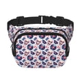 thumbnail image 1 of Saiise Sac Banane Double Compartiment Motif Crâne de Musique rock Sac de Taille Carré Réglable Mains Libres Ceinture de Course Randonnée Sécurité Voyage Bandoulière en Sergé, 1 of 9