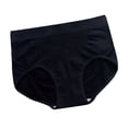 thumbnail image 2 of Bragas de entrepierna de algodón suave ropa interior cálida para útero calzoncillos de tiro medio para mujer señora Negro Yuyangstore Bragas sin costuras de mujer, 2 of 6