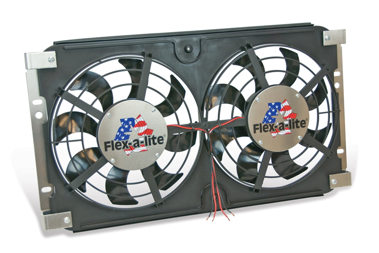 Flexalite 573 LoProfile SBlade Electric Fan; 12 1/8 in. Dia.; Dual Fan; Puller; Custom