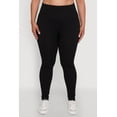 thumbnail image 4 of Womens Plus Size High Waisted Ribbed Knit Fleece Lined Leggings, 4 of 5