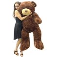 thumbnail image 2 of Giant 5 Foot Teddy Bear 60 Inch Soft Brown Oversized Big Plush Teddybear, 2 of 10