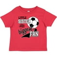 thumbnail image 3 of Inktastic Little Sister and Biggest Fan Soccer Player Girls Baby T-Shirt, 3 of 5