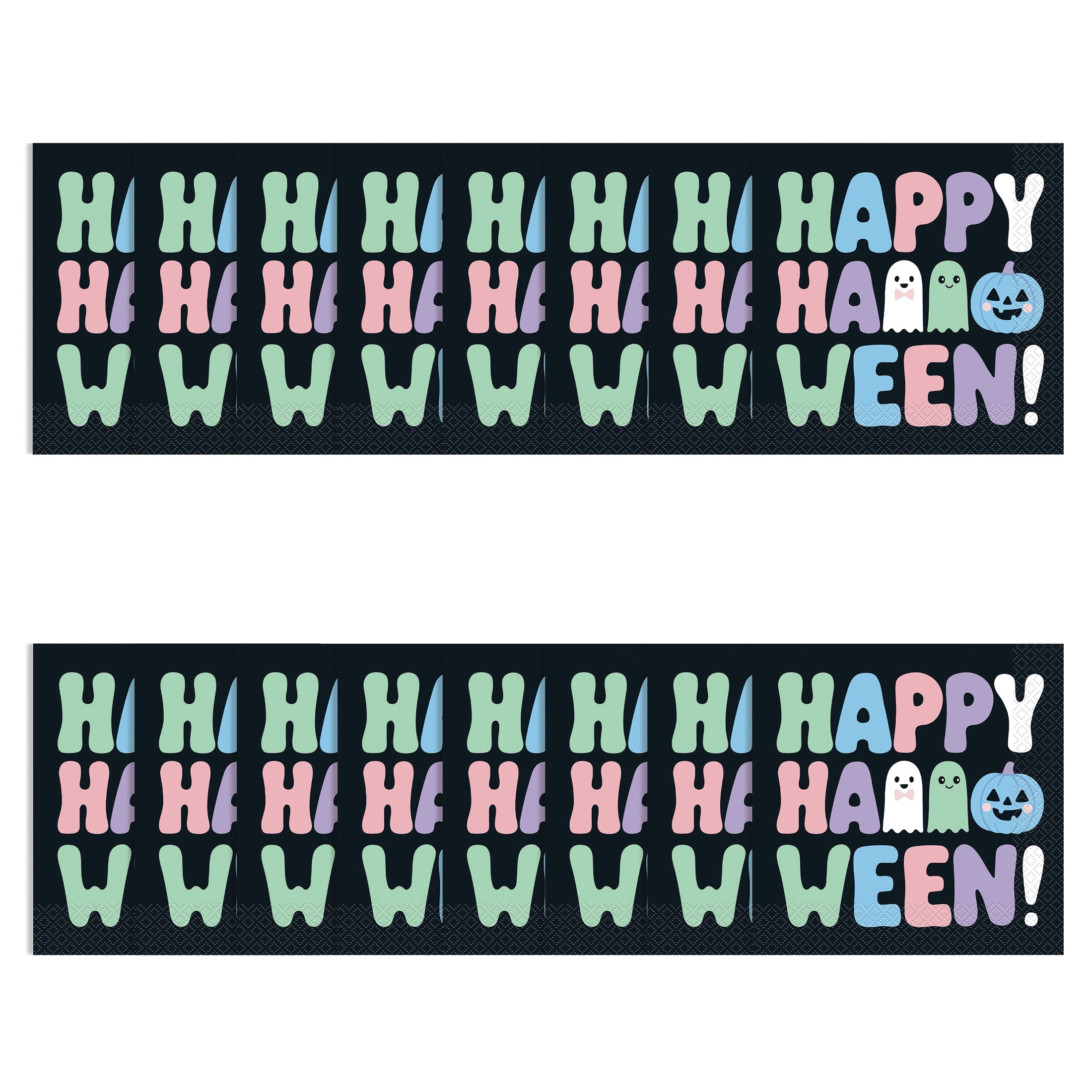 Jack-o'-Lantern Disposable Paper Napkins, Multicolor, 6.5" x 6.5", 16 Count, Halloween by Way To Celebrate