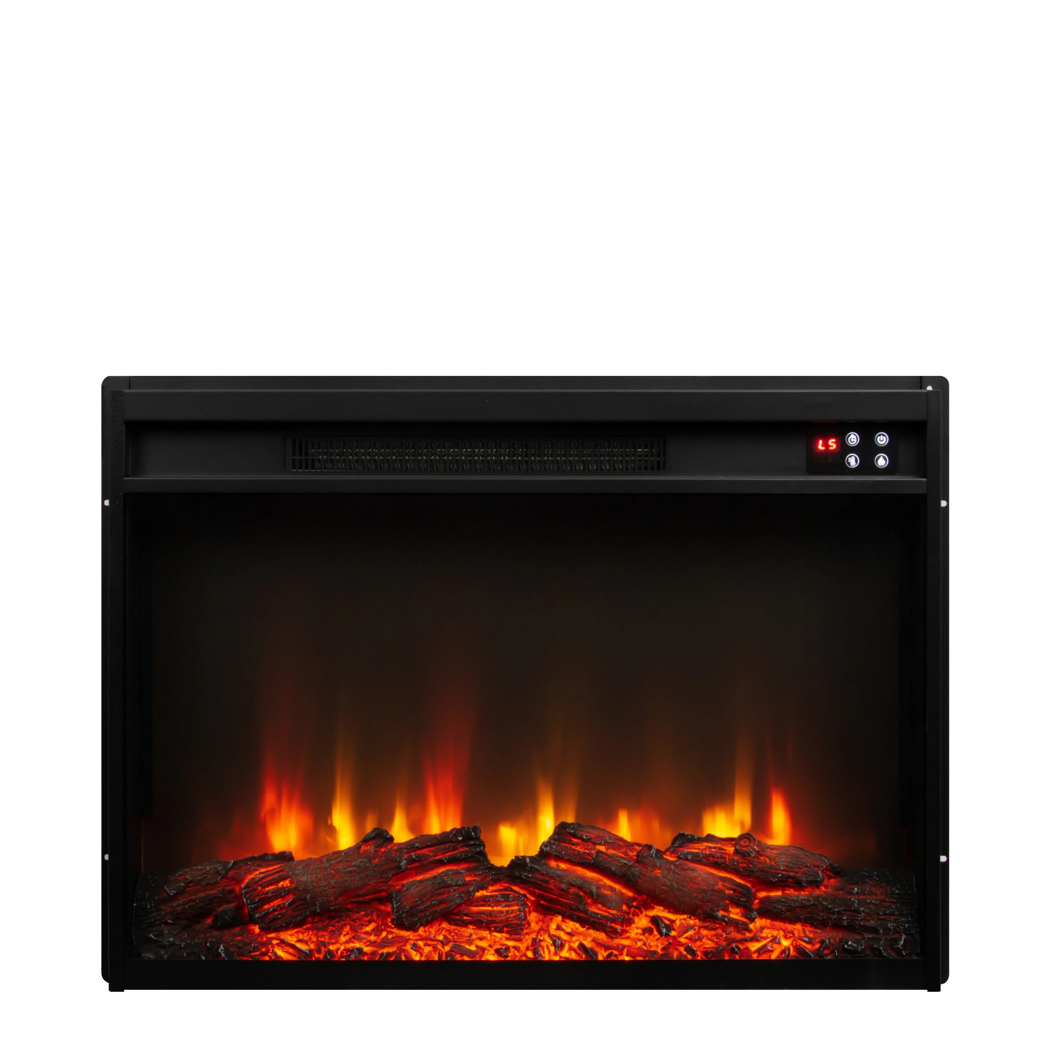 70" Farmhouse TV Stand with 26" Electric Fireplace,Heats 400 Sq Ft,White
