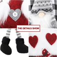 thumbnail image 3 of medias navideñas grandes de peluche en 3D con forma de gnomo XCF cuadros rojos y negros, 3 of 4