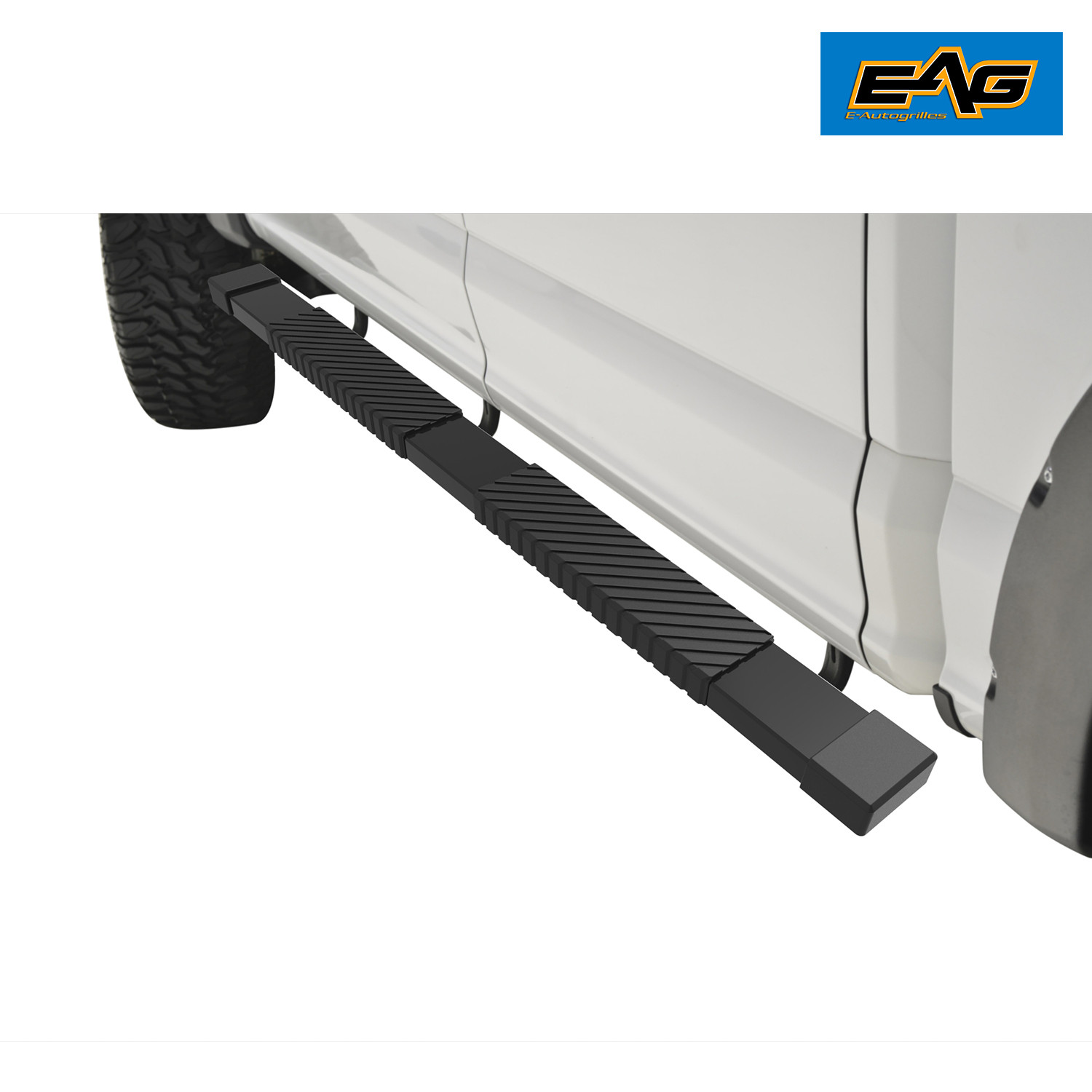 EAG Running Boards+Brackets 6 Inch Aluminum Black Fit for 1517 Ford