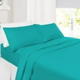 thumbnail image 2 of Ultra-Soft & Breathable Luxury Bedding ! 600 Thread Count 100% Egyptian Cotton Twin Size 4 Piece Sheet Set Fit 9" Inch to 12" Inch Deep Pocket { Turquoise Solid }, 2 of 6