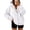 White, variant on Zip Hoodies for Women Casual Long Sleeve Drawstring Sweatshirt 2026 Fall Fashion Oversized Outfits Clothes