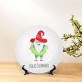 thumbnail image 6 of Sikiie Hello Summer Gnome 2 Bone China Decorative Plate Personality Ceramic Dinner Plate Crafts Decorative Ceramic Decorative Plate -6in, 6 of 6